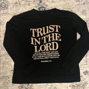 Trust In The Lord Graphic Sweatshirt - Black